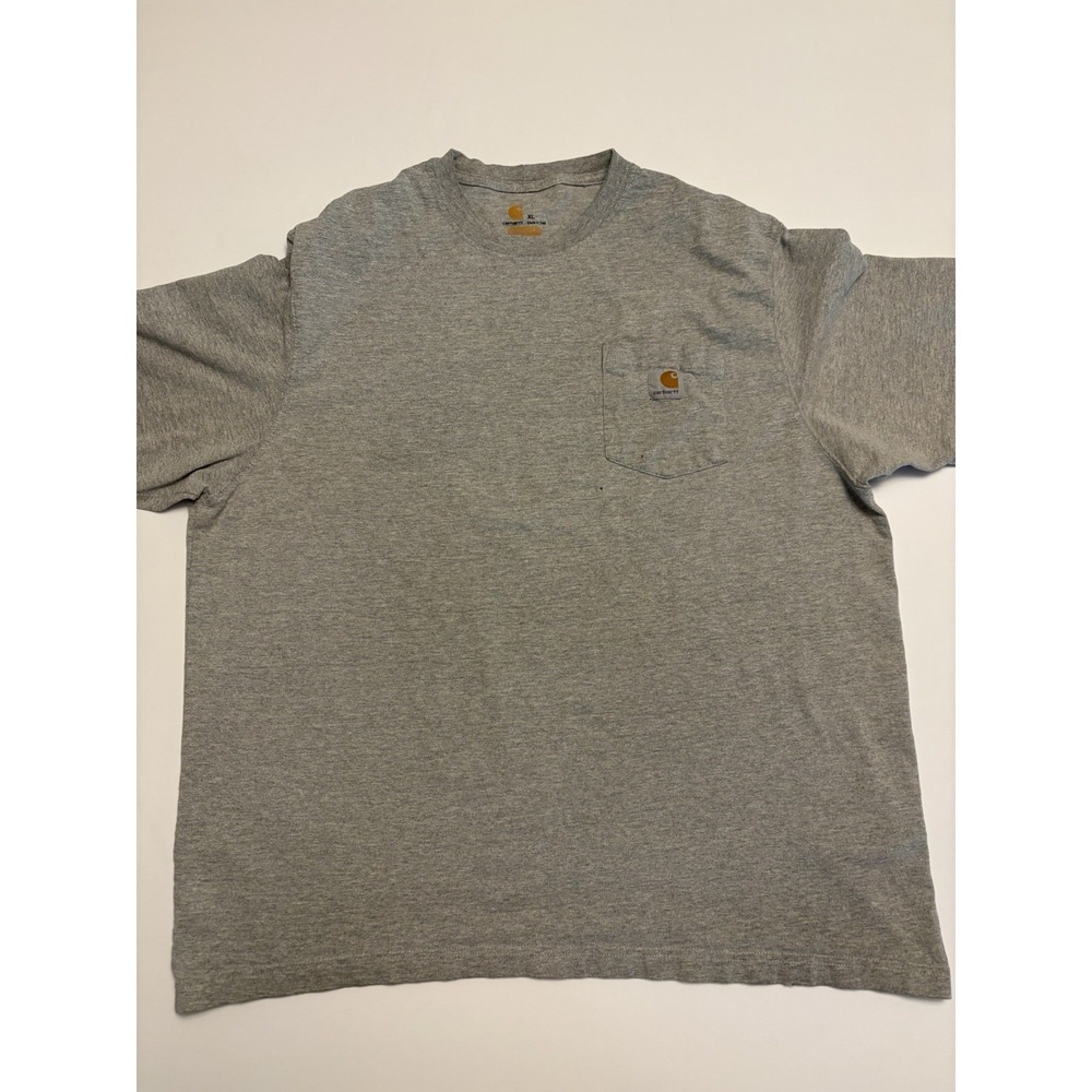 Carhartt Pocket T-Shirt Men XL Gray Heavyweight Original Fit K87 Workwear Tee